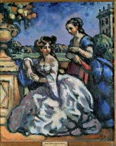 Het terras. door Charles Francois Prosper Guerin