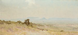 House Mountain op de Llano, ca. 1920 door Charles Franklin  Reaugh