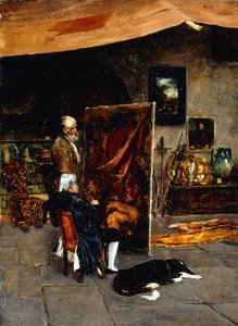 In het atelier van de kunstenaar