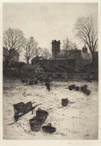 Zonder Titel (Tuin Scène) door Charles Frederick William Mielatz
