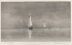 Zonder Titel (Havenscène met Zeilboten)