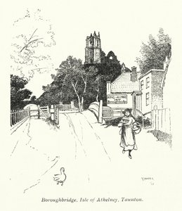 Boroughbridge, Isle of Athelney, Taunton door Charles George Harper