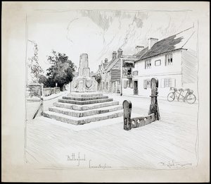 Bottesford Marktkruis, Leicestershire door Charles George Harper