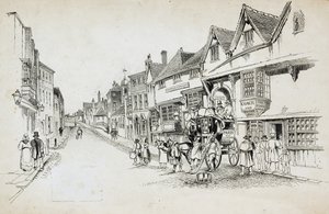 Hoofdstraat, Canterbury, Kent door Charles George Harper