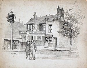 Oude Windmolen herberg, 214-214 Chiswick High Road, Turnham Green, Londen, 1892-1933 door Charles George Harper