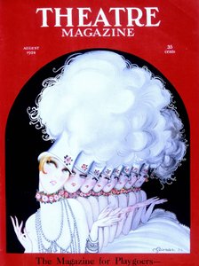Cabaretdansers op de omslag van het Amerikaanse tijdschrift Théâtre Magazine, augustus 1924 (gravure) door Charles Gesmar