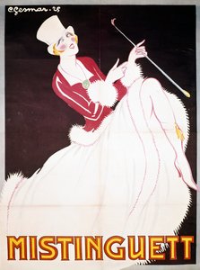 Mistinguett (1872-1956), poster geïllustreerd door Charles Gesmar (1900-1928), Frankrijk, 20e eeuw