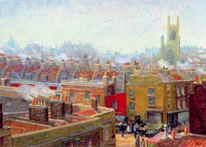 Een Hoek in Chelsea door Charles Ginner