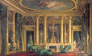 Een salon in het hotel van Monsieur Basile Parent, Place Vendome, Parijs, 1866 door Charles Giraud