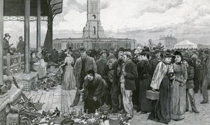 Een Londense kermisdag op de Metropolitan Cattle Market door Charles Green