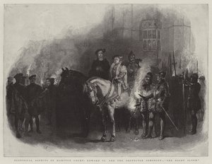 Historische aspecten van Hampton Court, Edward VI en de beschermer Somerset, het nachtelijke alarm door Charles Green
