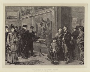 Vakantiemensen in de National Gallery door Charles Green
