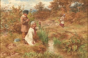 Stekelbaarsvissers door Charles Green