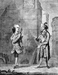 Een Franse Petit Maitre en zijn Knecht, eind 18e eeuw