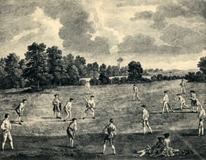 Cricketwedstrijd in Mary-Le-Bone Fields, 1748, 1947