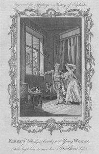 Kirkes schurkachtigheid en wreedheid jegens een jonge vrouw die hem smeekte om het leven van haar broer te redden, 1773 door Charles Grignion