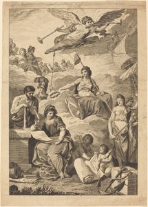 Britannia kroont de geschiedenis door Charles Grignion, after Conrad Martin Metz