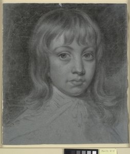 Portret van Thomas Waller als kind, gezicht naar links door Charles Grignion d.Y.