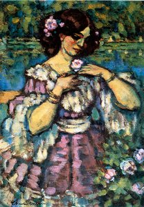 Vrouw met Roos, 1901 door Charles Guerin