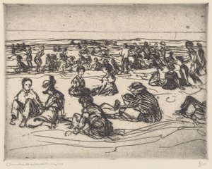 Op het Strand door Charles H. Woodbury