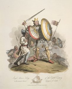 Angelsaksische koning door Charles Hamilton (after) Smith