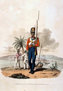 Een soldaat van het 5e West-Indische Regiment, uit 