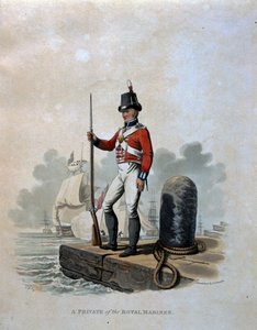 Een soldaat van de Royal Marines, uit 