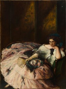 Souvenir van een "Internationaal Bal" (Portret van Miss Kathleen Bruce) door Charles Haslewood Shannon