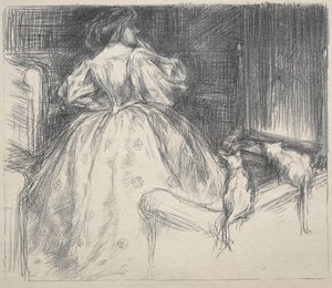De fantastische jurk, 1890 door Charles Haslewood Shannon