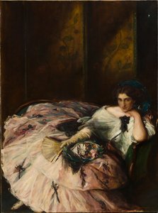 Souvenir van een internationaal bal Portret van Miss Kathleen Bruce