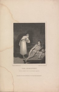 Het klooster, bezoek van Mysie Happer aan Sir Piercie Shafton door Charles Heath
