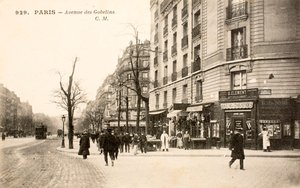 Ansichtkaart/Avenue des Gobelins/Parijs/Seine/Ile de France/Frankrijk door Augustus Kollner