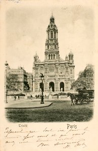 Ansichtkaart/Kerk van de Heilige Drie-eenheid/Parijs/Seine/Ile de France/Frankrijk door Augustus Kollner