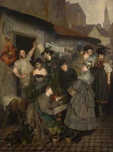 Op de Viktualienmarkt door Charles Henri Pille