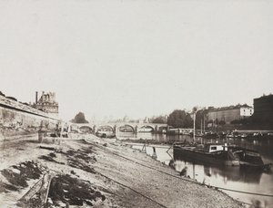 Uitzicht vanaf de Pont de la Concorde, 1852 door Charles Henri Plaut