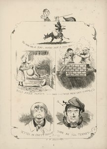 Pagina uit Spreuken met afbeeldingen door Charles H Bennett door Charles Henry (after) Bennett
