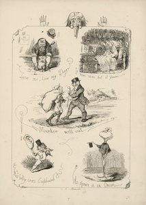 Pagina uit Spreuken met afbeeldingen van Charles H Bennett door Charles Henry (after) Bennett