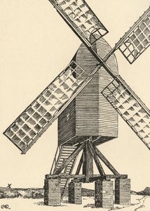Een middeleeuwse windmolen, 1931