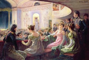 De pauze in het theater door Charles Henry Tenre