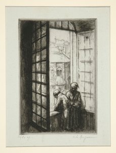 Een raam van het oude Hôtel-Dieu door Charles Heyman