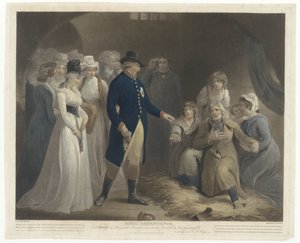 George III bezoekt met zijn familie de gevangenis te Dorchester