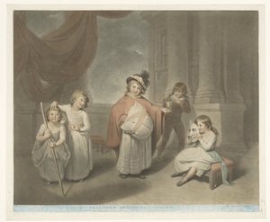 Kinderen spelen een komedie door Charles Howard Hodges