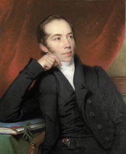Portret van Pieter Ernst Hendrik Praetorius, makelaar, tekenaar en schilder. Voorzitter van de Raad van het Rijksmuseum 1852-74 door Charles Howard Hodges
