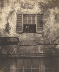 Auguste Vacquerie bij een raam, Marine Terrace door Charles Hugo, Auguste Vacquerie