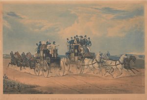 Koetsen: De Brighton Day Mails, voorbij Hookwood Common door Charles Hunt