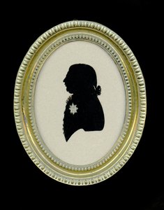 Silhouet van George III (1738-1820), ca. 1796-98 door Charles I Rosenberg