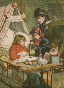 Kerstmis komt maar één keer per jaar: Een scène in het Evelina Ziekenhuis door Charles J. Staniland