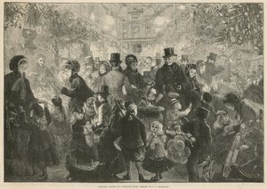Lowther Arcade tijdens kersttijd door Charles J. Staniland