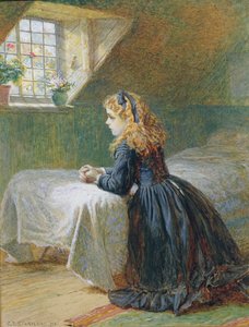 Ochtendgebeden, 1873 door Charles J. Staniland