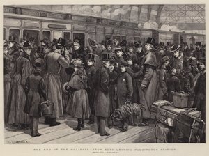 Het Einde van de Vakantie, Eton Jongens verlaten Paddington Station